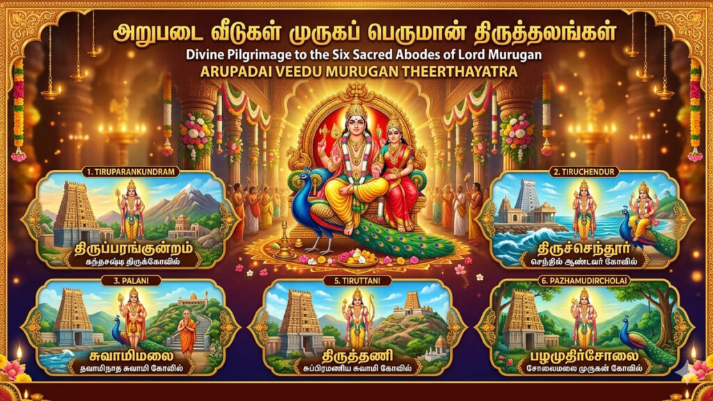 தமிழ் கடவுள் முருகனின் அறுபடை வீடுகளும் : தல வரலாறும் ஆன்மீக தத்துவங்களும்!