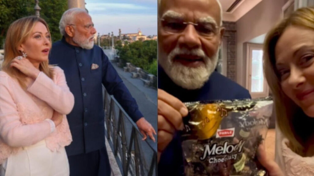 இத்தாலி பிரதமருக்கு சாக்லேட் பரிசளித்து இன்ப அதிர்ச்சி கொடுத்த பிரதமர் மோடி