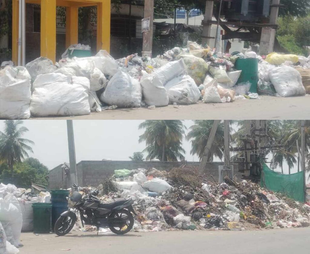 திருப்பூர் மாநகராட்சியில் மீண்டும் குவியும் குப்பை: பொதுமக்கள் அவதி..!