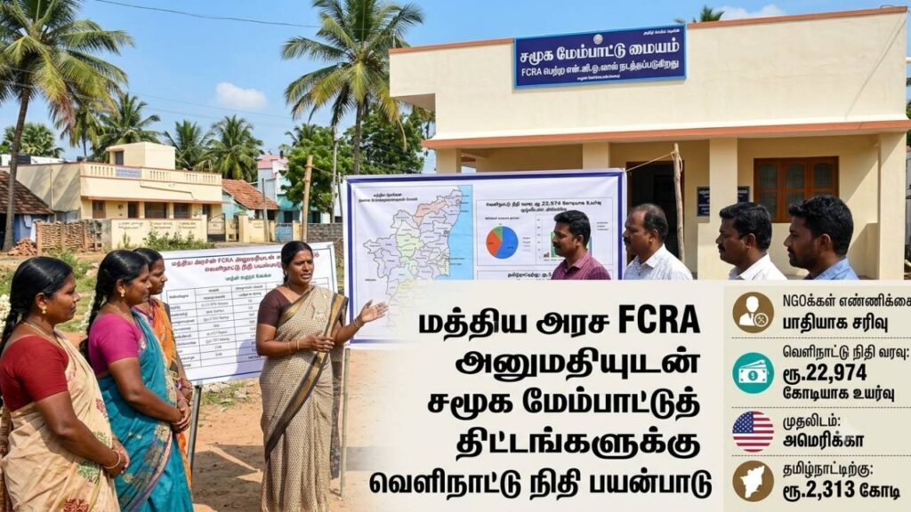 என்.ஜி.ஓ.க்கள் எண்ணிக்கை பாதியாக சரிவு; வெளிநாட்டு நிதி வரவு ரூ.22,974 கோடியாக உயர்வு